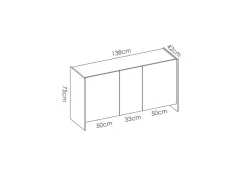 Aparador 3 puertas HUBER