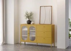 Aparador 2 puertas y 3 cajones metálico COLORS