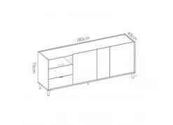 Aparador 3 puertas y 2 cajones OVAN