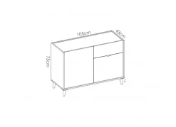 Aparador 2 puertas y cajón OVAN