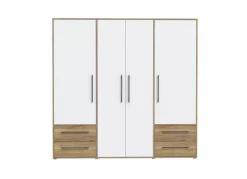 Armario con 4 puertas batientes y 4 cajones PRIMAVERA