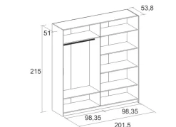 Armario correderas blanco DUBLIN