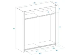Armario correderas moldurado GRECIA