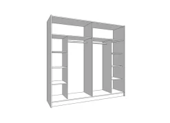 Armario corredero con espejo sierra BIG