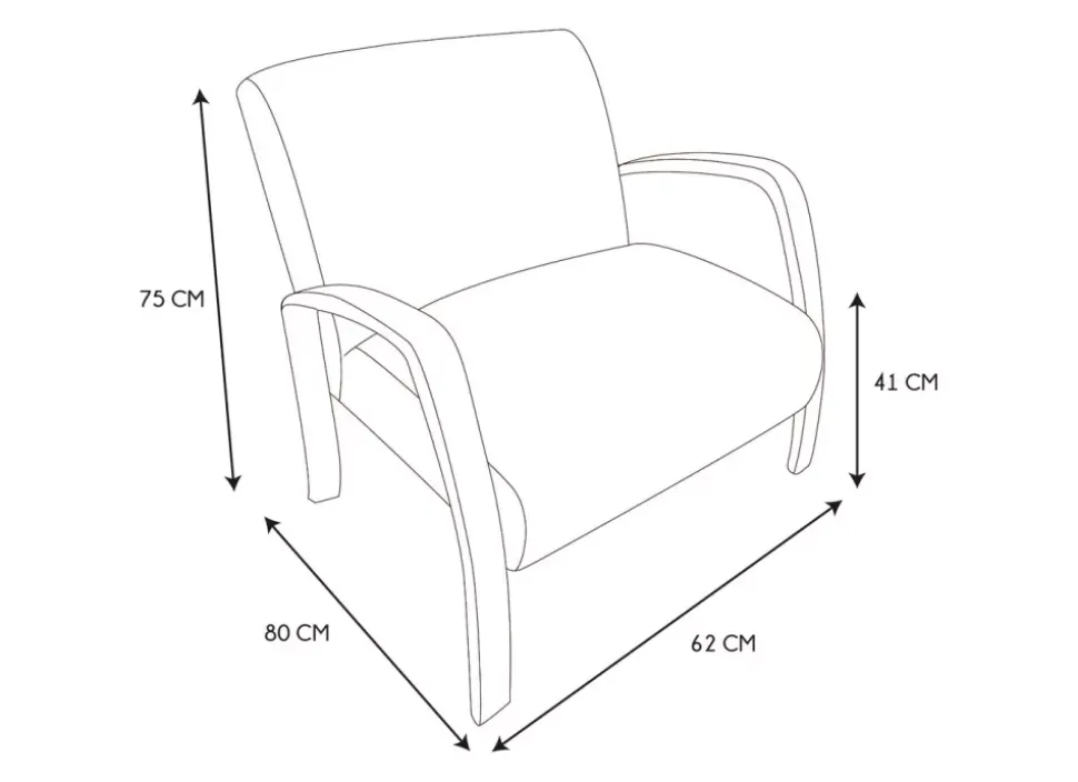 Butaca estilo nórdico BENEDICT