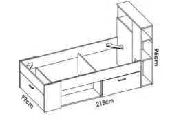 Cama con almacenaje NALA