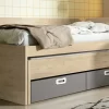 Cama de 90 ó 105 con cama oculta y 2 cajones CLEO