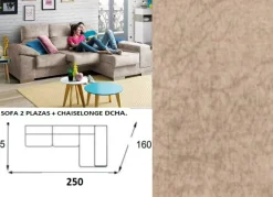 Chaise longue arcon abatible de 250 TEMPO