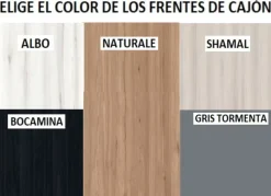 Cómoda de 3 ó 4 cajones con guías FLORIDA PLUS