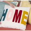 Cojín de algodón letras HOME