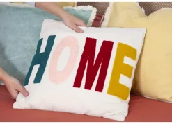 Cojín de algodón letras HOME