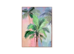 Cuadro lienzo palmeras multicolor ALABAMA