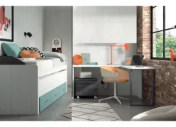 Dormitorio compacto bajo 3 contenedores con guías corban PLUS