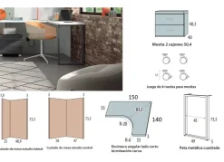 Dormitorio compacto bajo 3 contenedores con guías corban PLUS