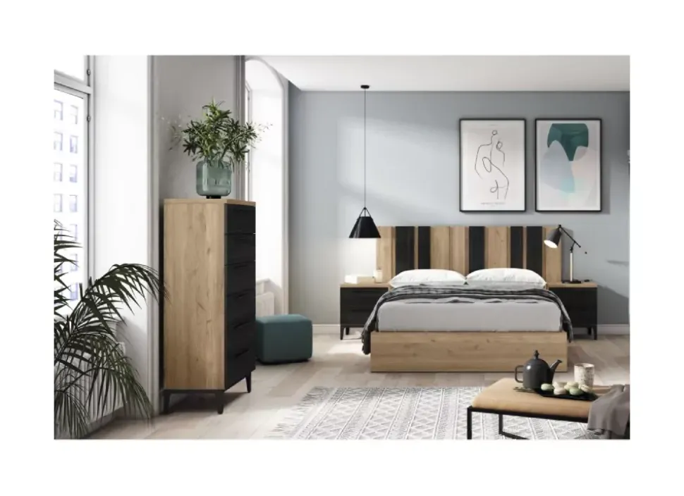 Dormitorio con cabecero corrido florida NEW