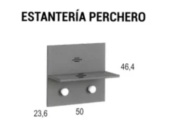 Estantería perchero con 1 divisor horizontal CLEO