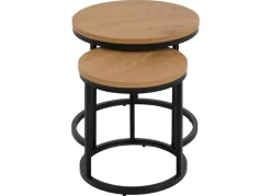 Juego 2 mesas de centro redondas MAYA