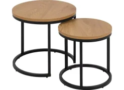 Juego 2 mesas de centro redondas MAYA