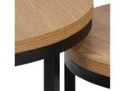 Juego 2 mesas de centro redondas MAYA