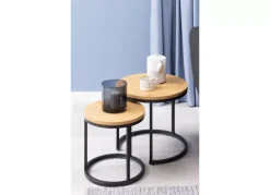 Juego 2 mesas de centro redondas MAYA