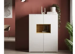 Librería de salón frente lacado SANTANDER