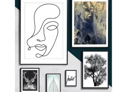 Marco pósters con moldura negra RANUA