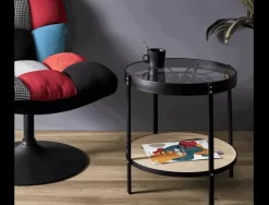 Mesa auxiliar redonda reloj HOLMES