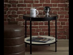 Mesa auxiliar redonda reloj HOLMES