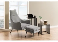 Mesa auxiliar tapa negra AKSEL