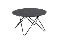 Mesa centro redonda negra FJORD