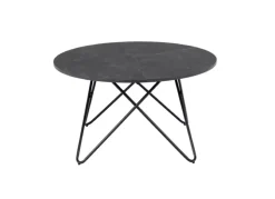 Mesa centro redonda negra FJORD