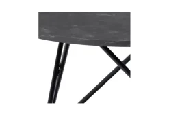 Mesa centro redonda negra FJORD