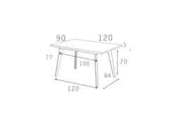 Mesa de comedor pata inclinada CANTABRICO