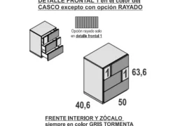 Mesilla 2 ó 3 cajones con guías FLORIDA STAR