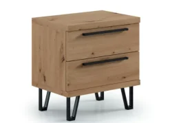 Mesita de 2 cajones con patas DUNA