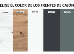 Mesita de 2 cajones con patas DUNA