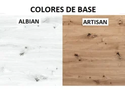 Mesita de 2 cajones con patas DUNA