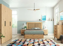 Mesita de 2 cajones con patas DUNA