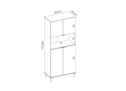 Mueble con puertas y hueco KOWI