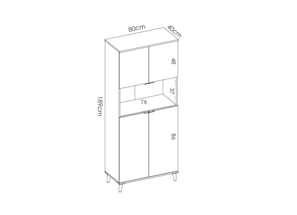 Mueble con puertas y hueco KOWI