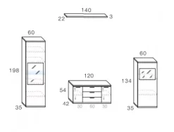 Mueble para salon HEFESTO