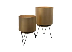 Pack 2 macetero dorados ARENDAL