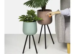 Set de 2 maceteros metálicos ROSE