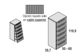 Sinfonier 6 cajones con guías florida NEW
