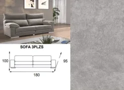 Sofá 3 plazas asientos extensibles GAUDI