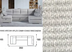 Sofá cama doble chaise longue CALIFORNIA