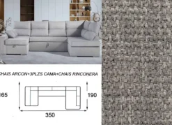 Sofá cama doble chaise longue CALIFORNIA