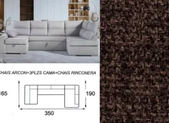 Sofá cama doble chaise longue CALIFORNIA