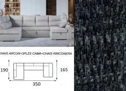 Sofá cama doble chaise longue CALIFORNIA