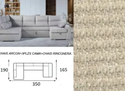 Sofá cama doble chaise longue CALIFORNIA